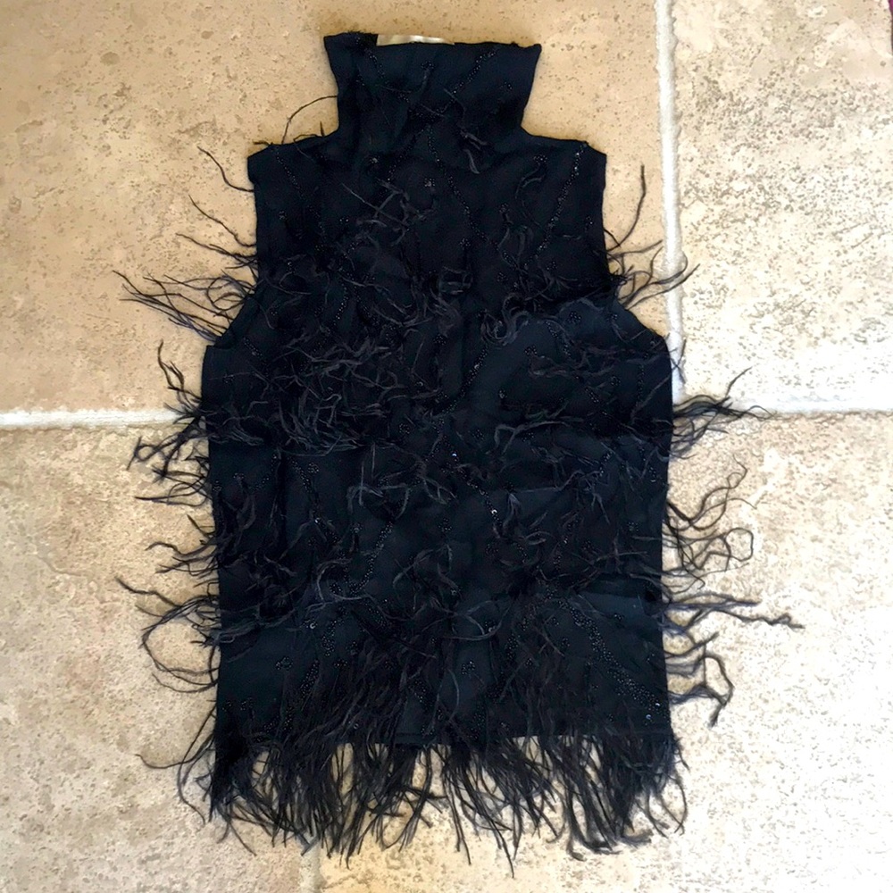 Valentino Cashmere Feather Turtle Neck